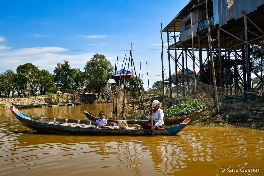 Kambodzsa, cölöpfalu